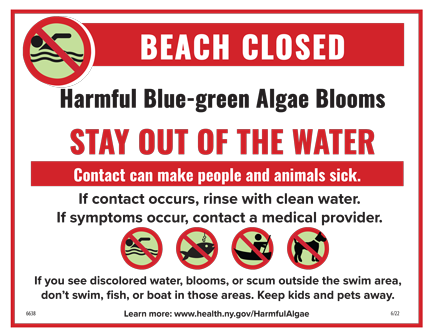 Images of beach closed sign
