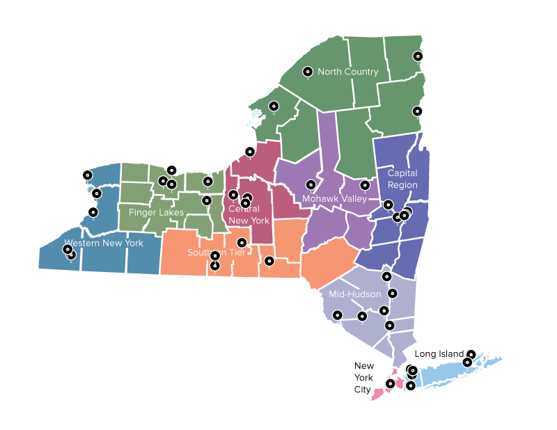 Map of awarded municipalities
